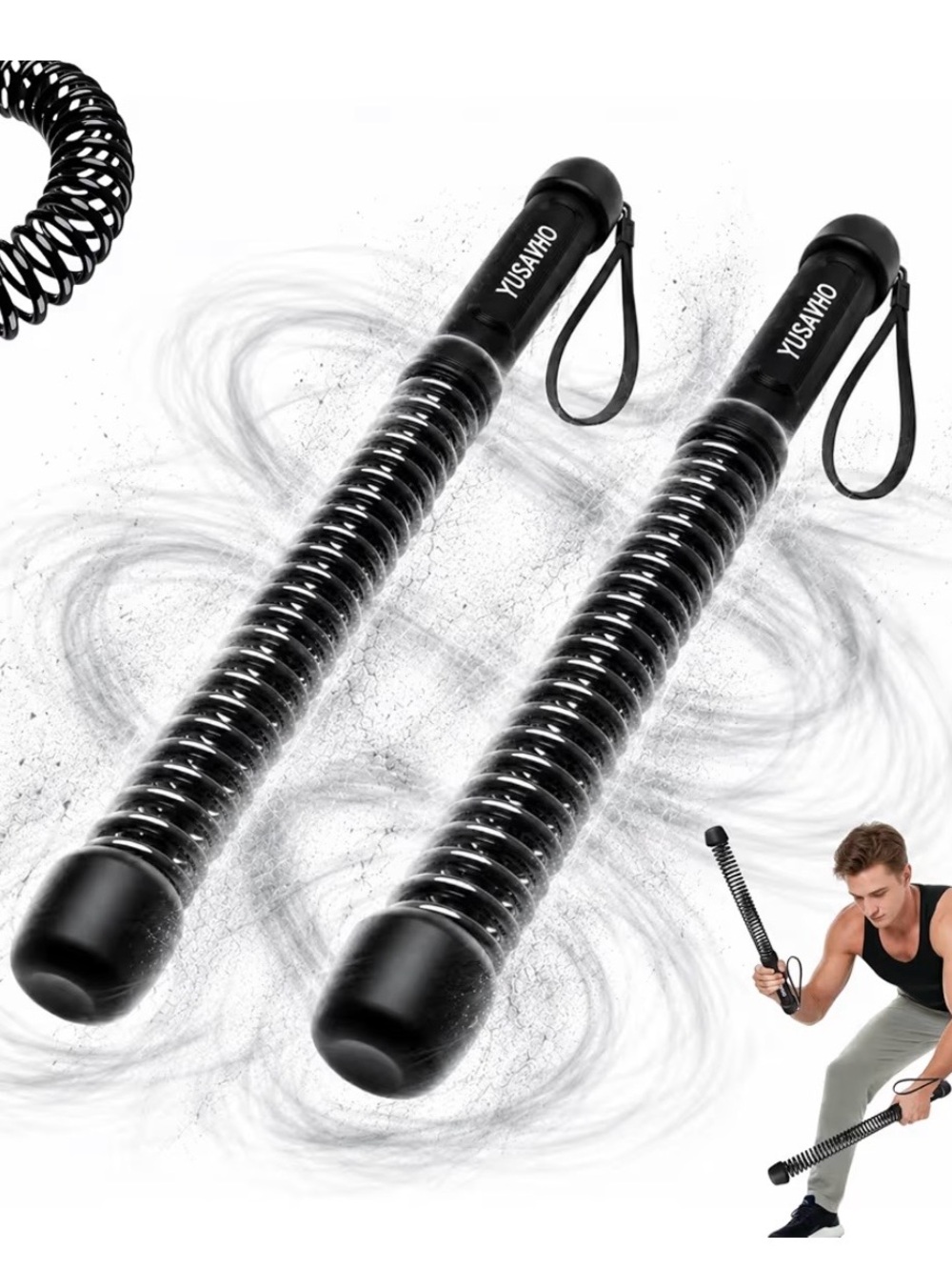Ropeless Battle Ropes for Home Gym-Portable Cordless